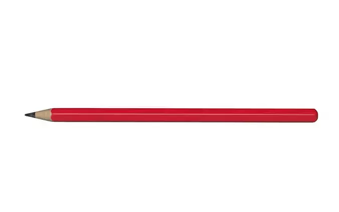 Red Graphite Pencil 3D model