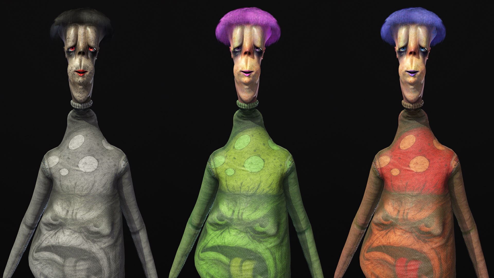 Cartoon-Style Human 1 Low-poly 3D model_15