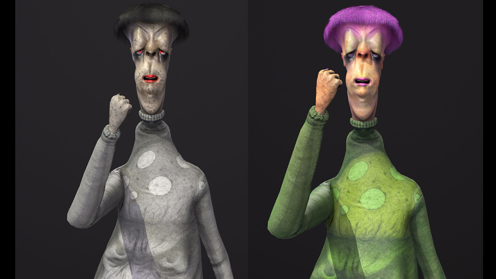 Cartoon-Style Human 1 Low-poly 3D model_11