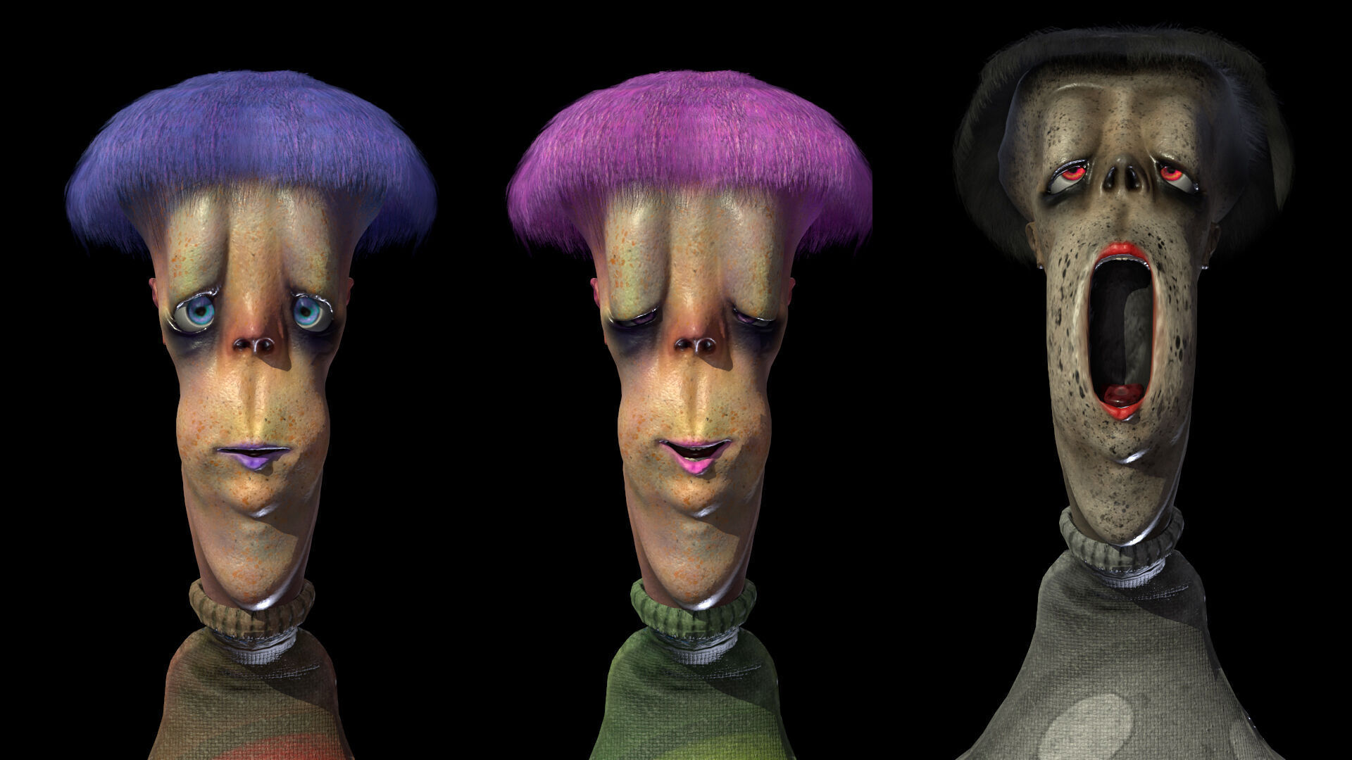 Cartoon-Style Human 1 Low-poly 3D model_9