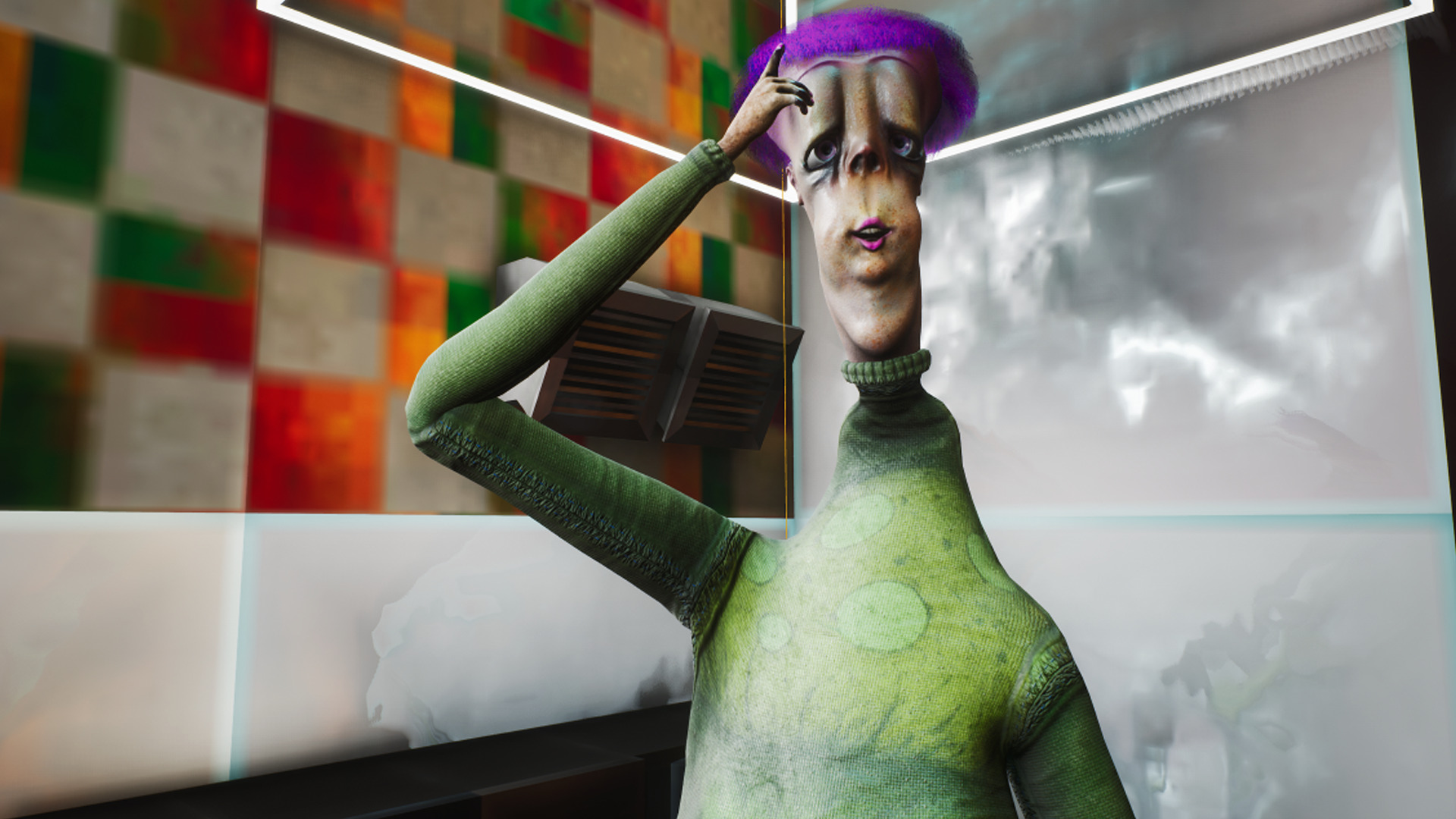 Cartoon-Style Human 1 Low-poly 3D model_8