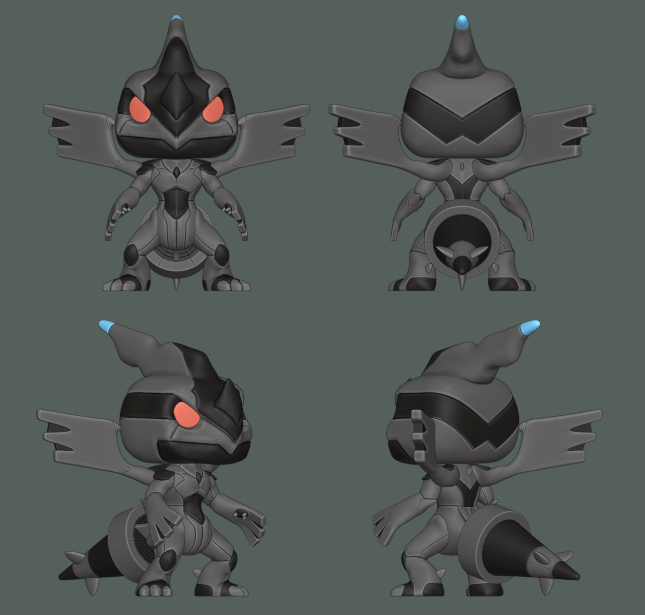 Funko Zekrom Pokemon White 3D print model_2