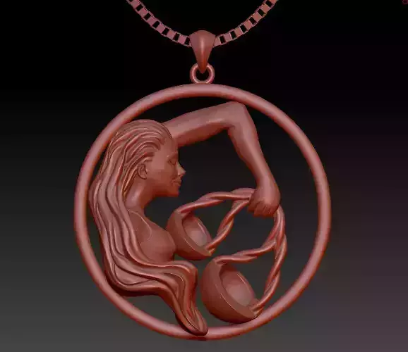 Libra Zodiac Sign Pendant
