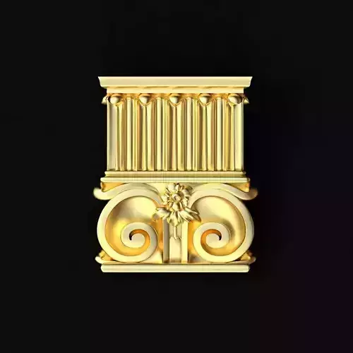 carved pilaster 3D model