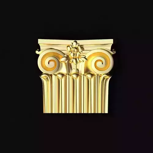 carved pilaster 3D model