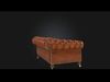 Realistic Chesterfield Leather Sofa  Vintage Brown 3D model Low-poly 3D model_1