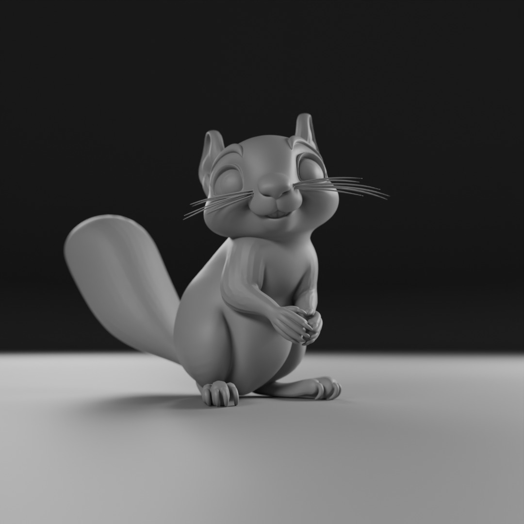 squirrel 3D print model_1