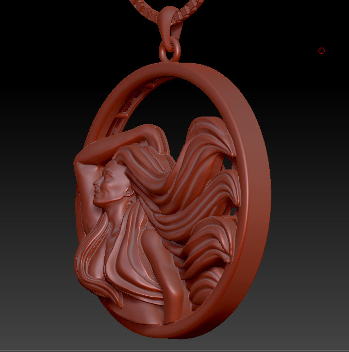 Virgo Zodiac Sign Pendant 3D print model_3