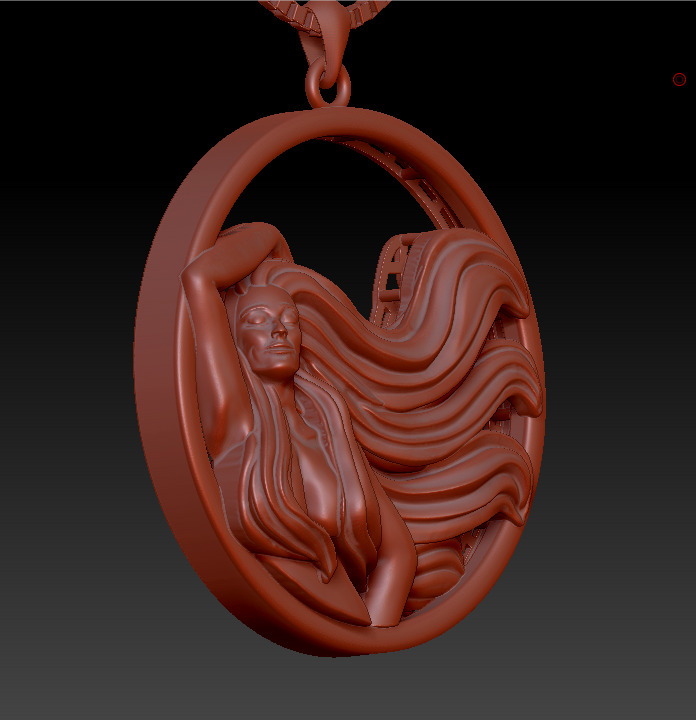 Virgo Zodiac Sign Pendant 3D print model_2