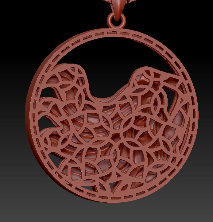 Virgo Zodiac Sign Pendant 3D print model_4