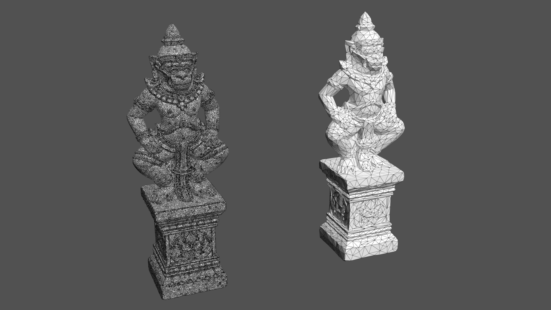 Ancient Khmer Statues Pack A-250523 3D Model Collection_12
