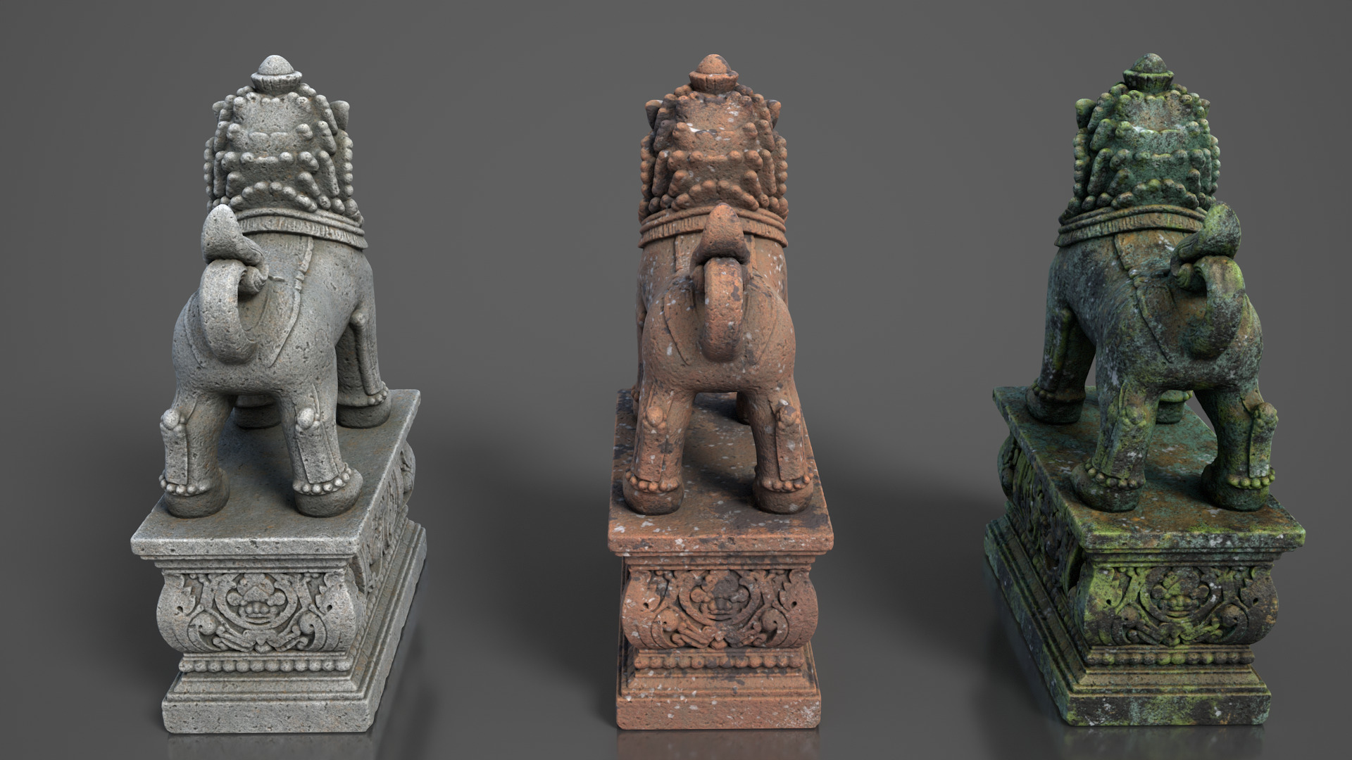 Ancient Khmer Statue19-250523 Low-poly 3D model_5