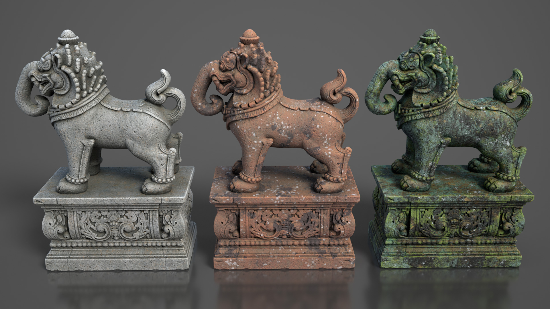 Ancient Khmer Statue19-250523 Low-poly 3D model_7