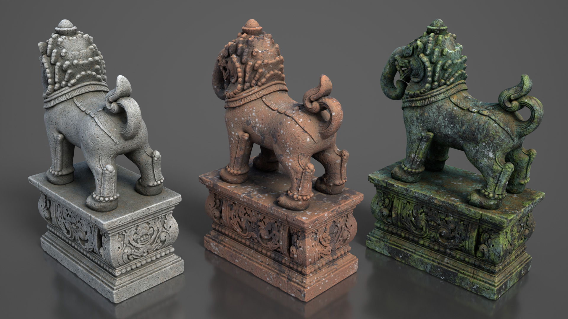 Ancient Khmer Statue19-250523 Low-poly 3D model_6