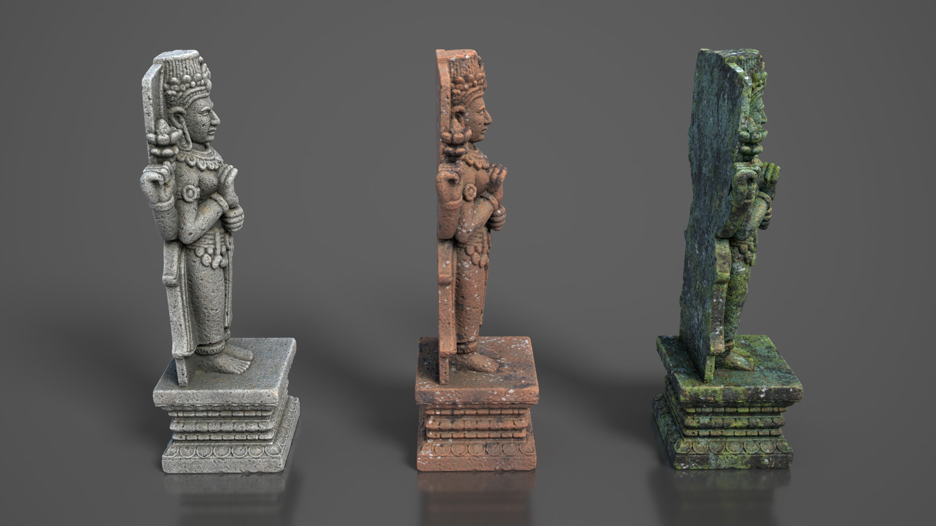 Ancient Khmer Statue20-250523 Low-poly 3D model_3