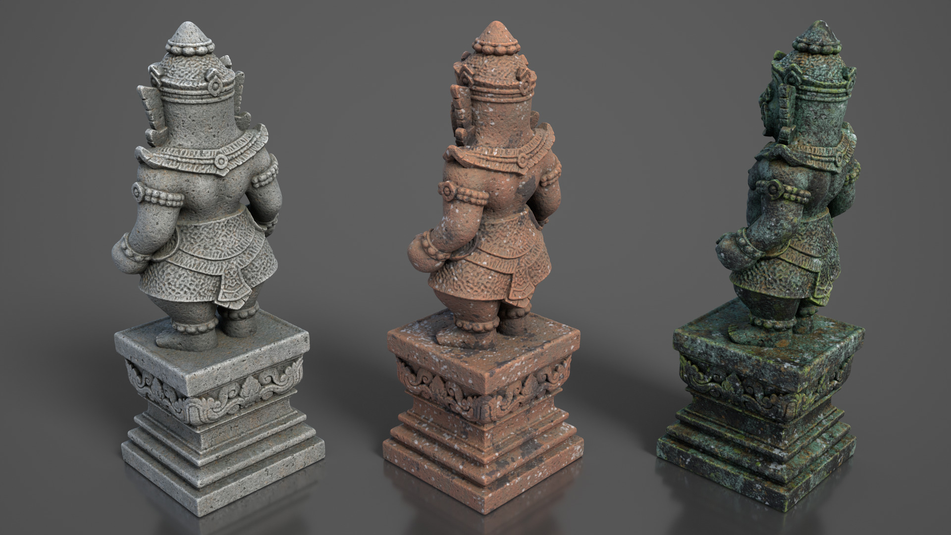 Ancient Khmer Statue21-250523 Low-poly 3D model_6