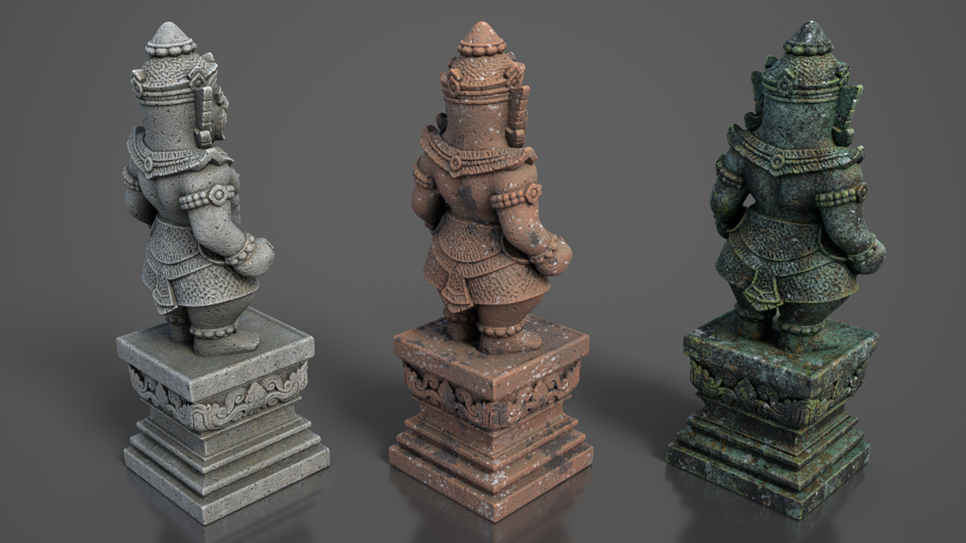 Ancient Khmer Statue21-250523 Low-poly 3D model_4