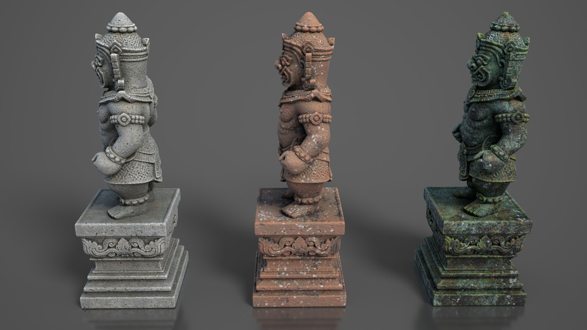 Ancient Khmer Statue21-250523 Low-poly 3D model_7