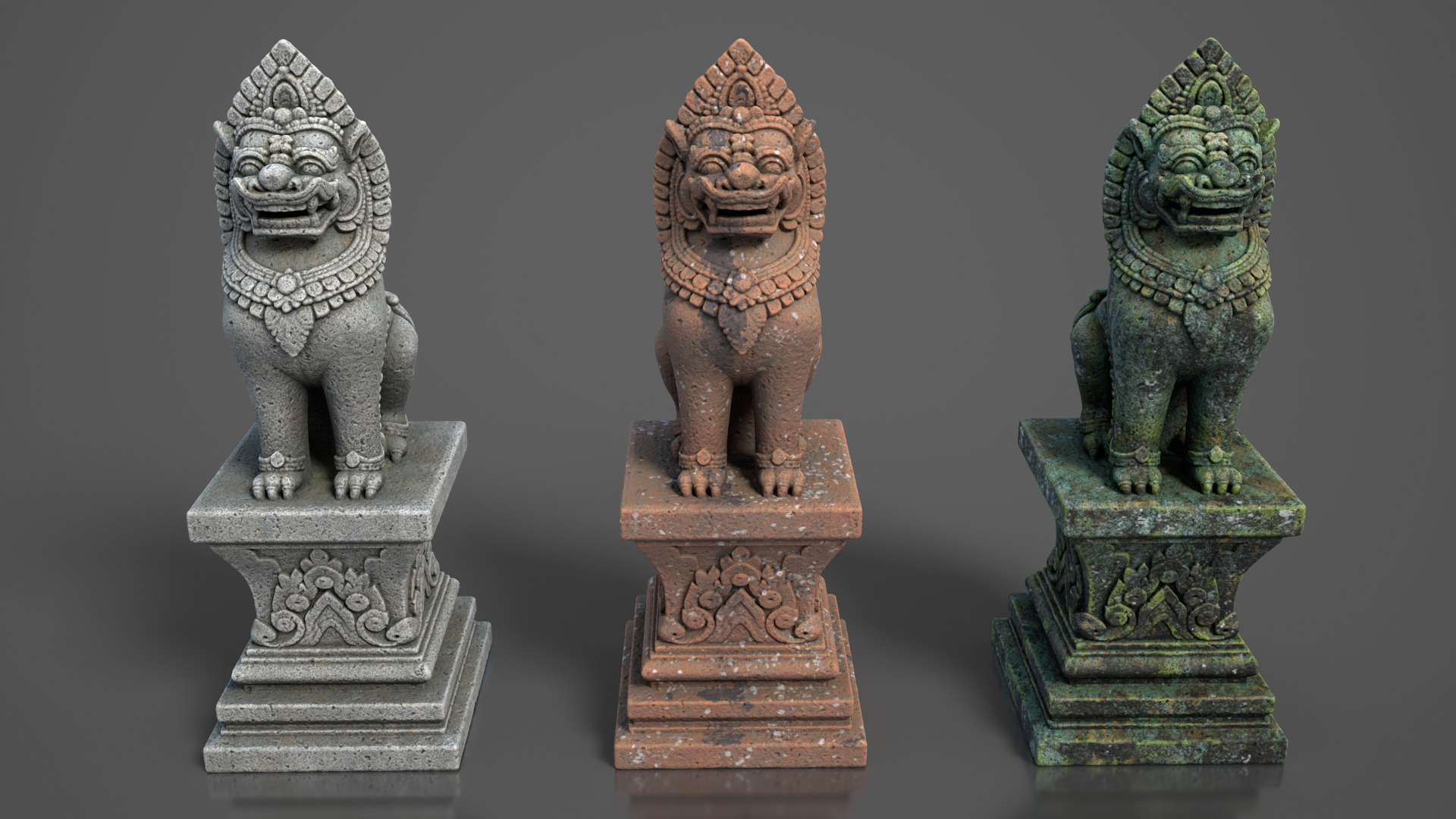 Ancient Khmer Statue22-250523 Low-poly 3D model_1