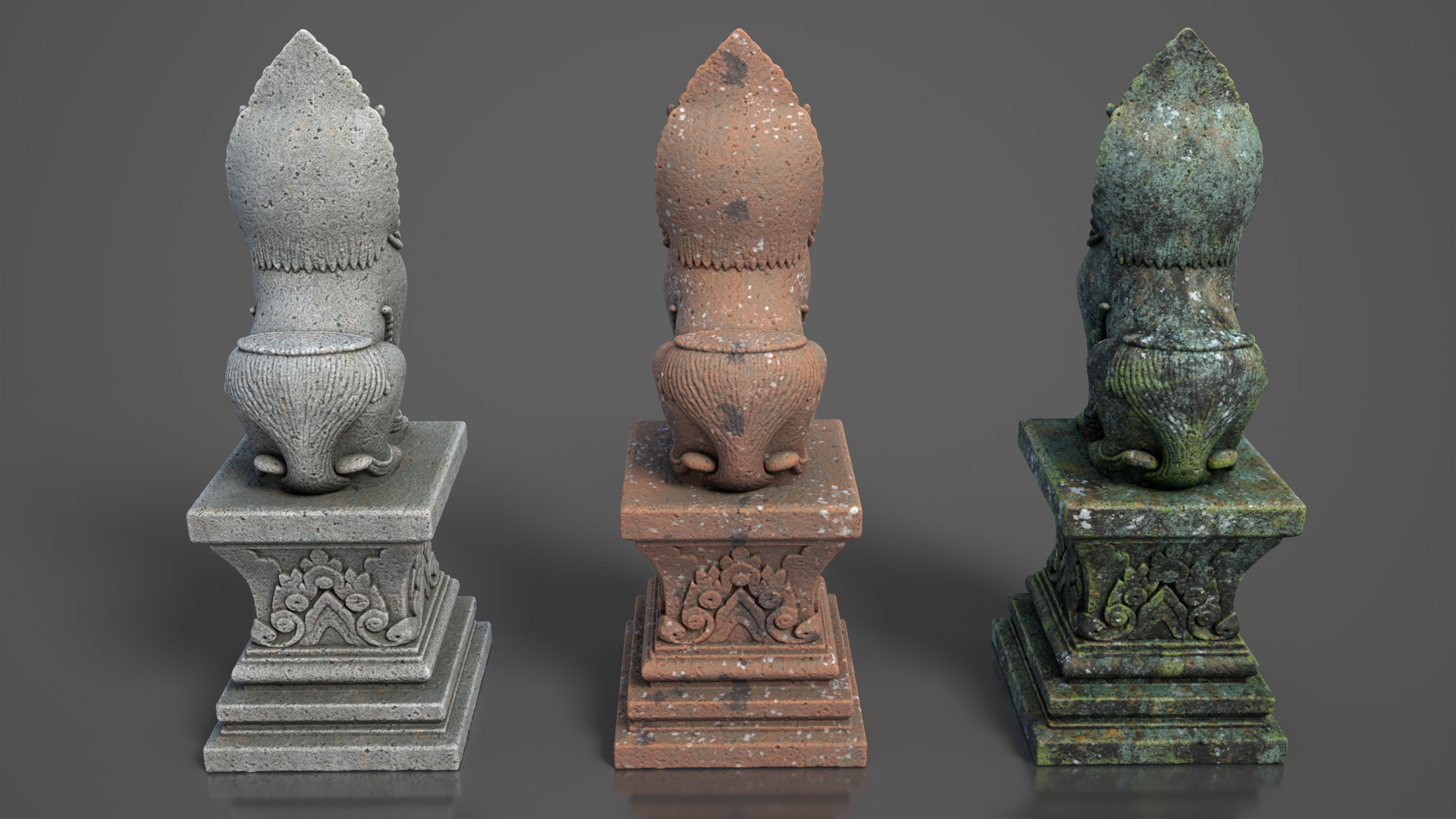 Ancient Khmer Statue22-250523 Low-poly 3D model_5