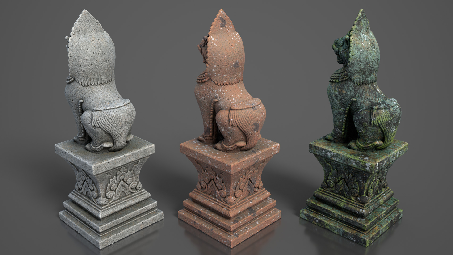 Ancient Khmer Statue22-250523 Low-poly 3D model_6