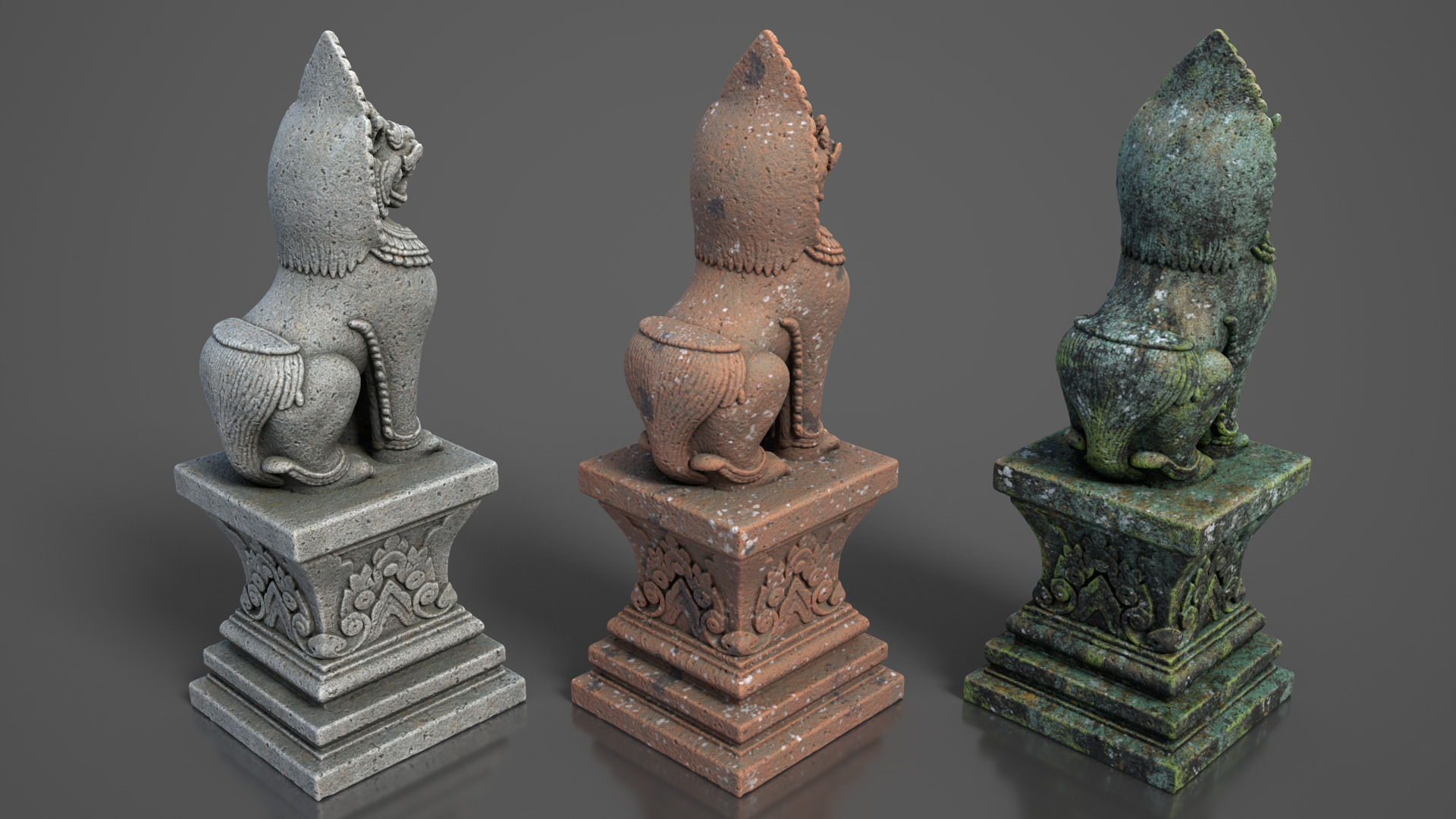 Ancient Khmer Statue22-250523 Low-poly 3D model_4
