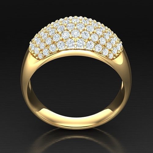 Popular Diamond Man Ring Jewelry 3MR053 3D model