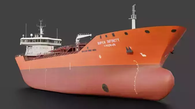 Oil Tanker Product Low-poly 3D model