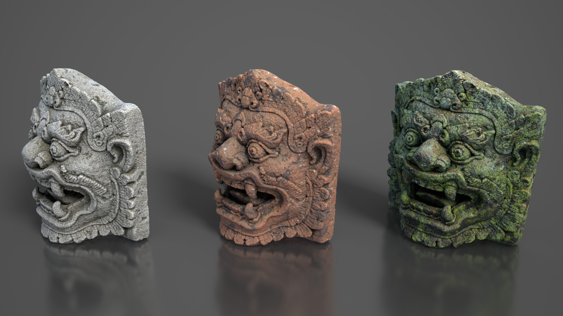 Ancient Khmer Statue23-250523 Low-poly 3D model_8