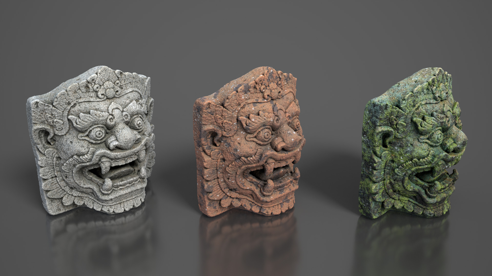 Ancient Khmer Statue23-250523 Low-poly 3D model_2