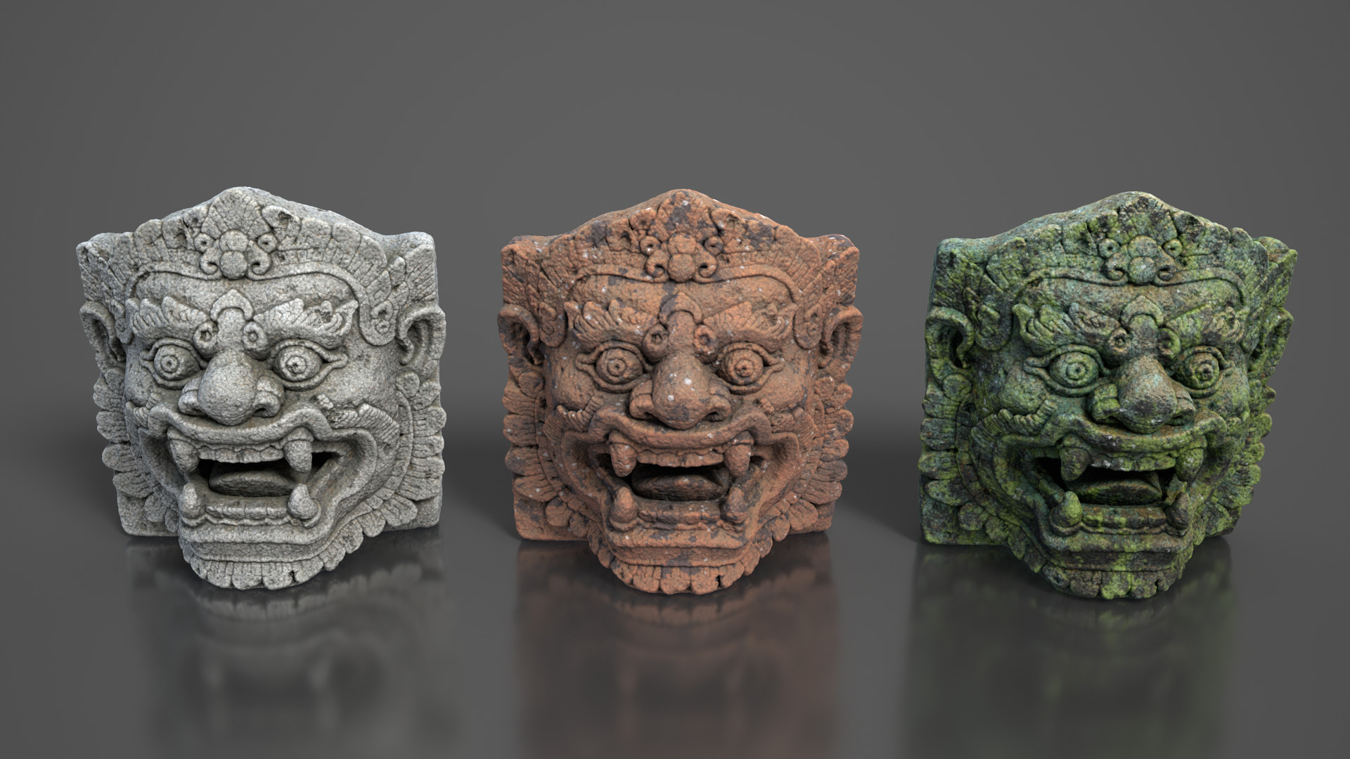 Ancient Khmer Statue23-250523 Low-poly 3D model_1