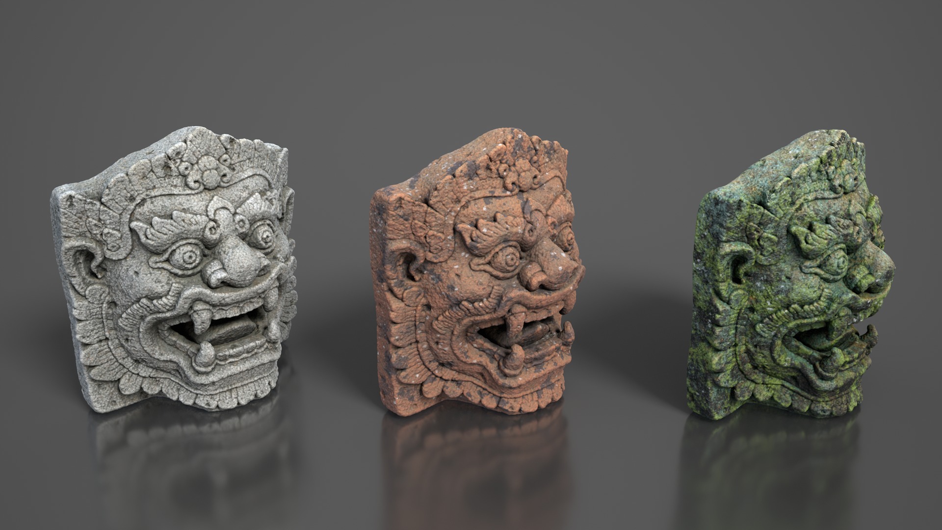 Ancient Khmer Statues Pack B-250523 3D Model Collection_11