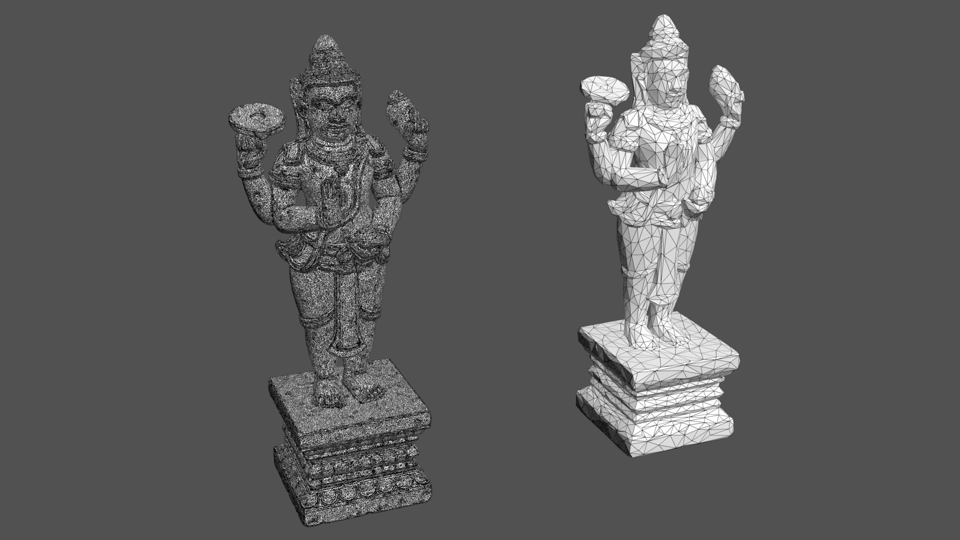 Ancient Khmer Statues Pack B-250523 3D Model Collection_2
