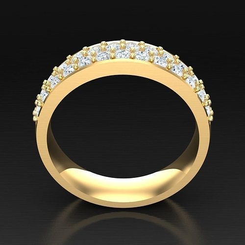 Popular Diamond Man Ring Jewelry 3MR043 3D model