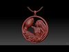 Aquarius Zodiac Sign Pendant 3D print model_1