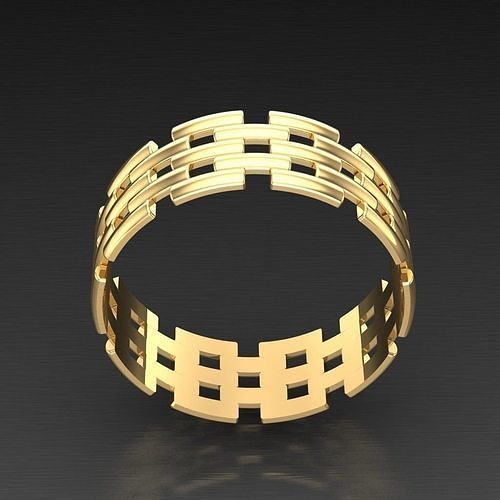 Popular Diamond Man Ring Jewelry 3MR030 3D model