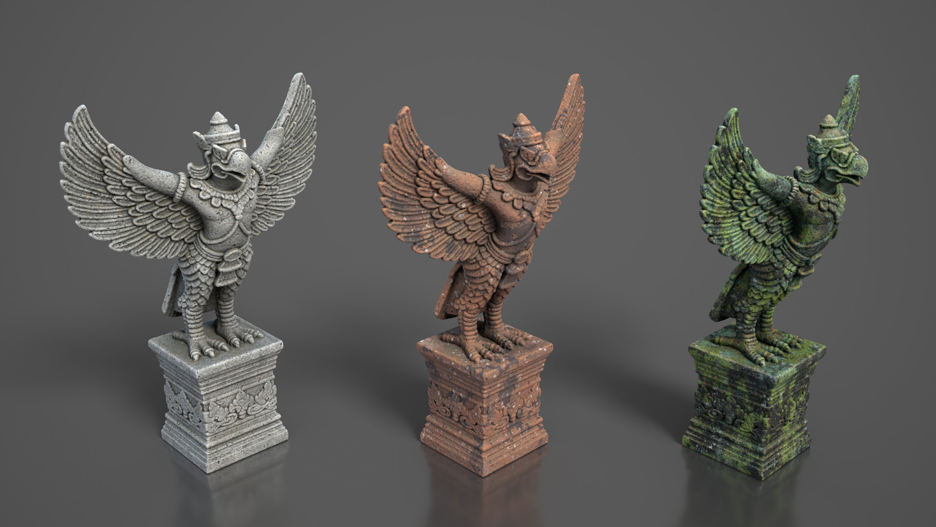 Ancient Khmer Statue24-250523 Low-poly 3D model_2