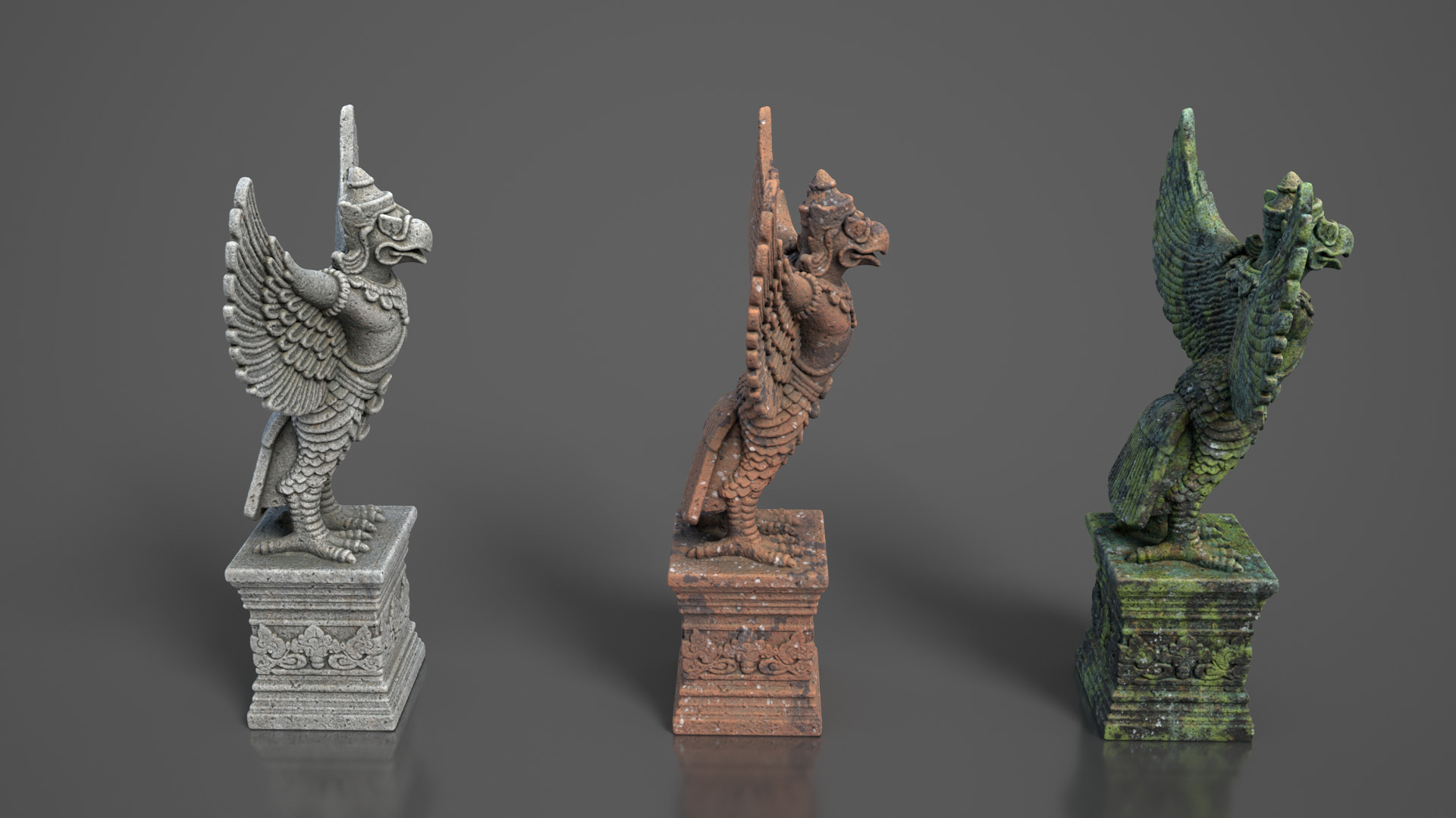 Ancient Khmer Statue24-250523 Low-poly 3D model_3