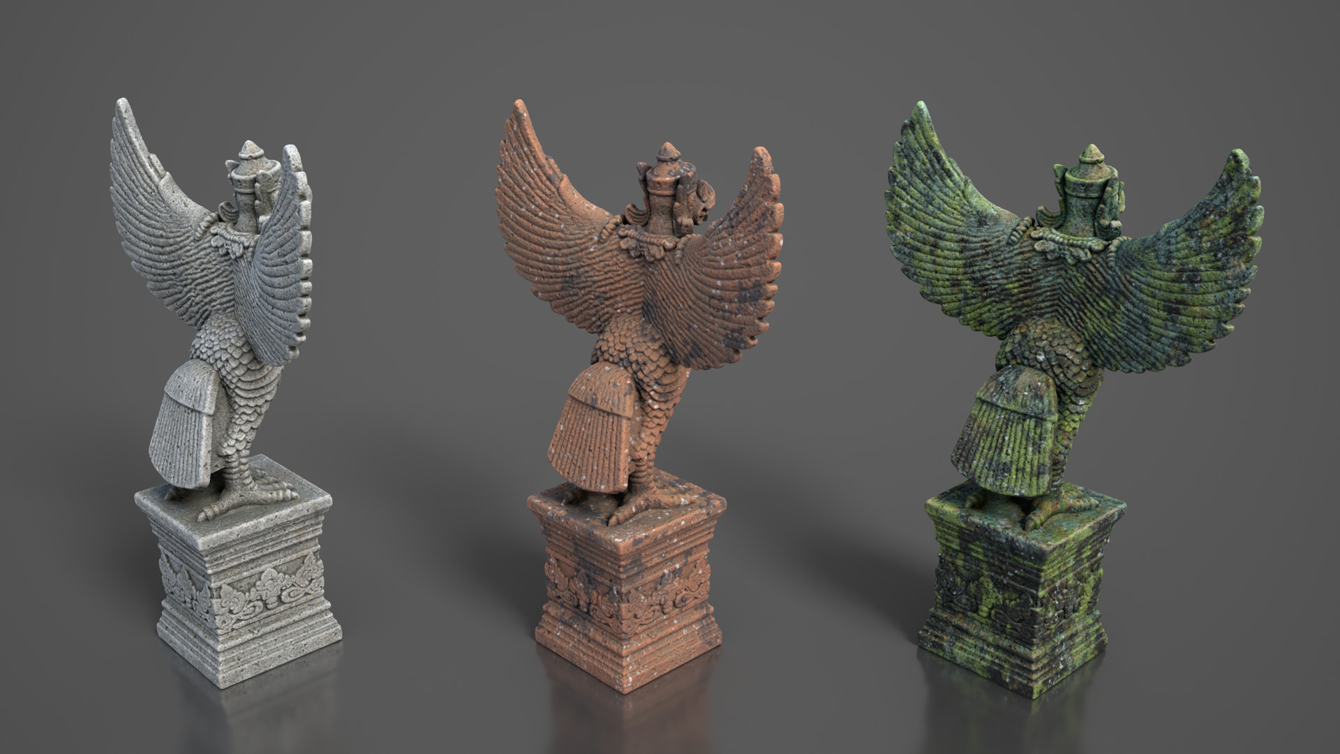 Ancient Khmer Statue24-250523 Low-poly 3D model_4