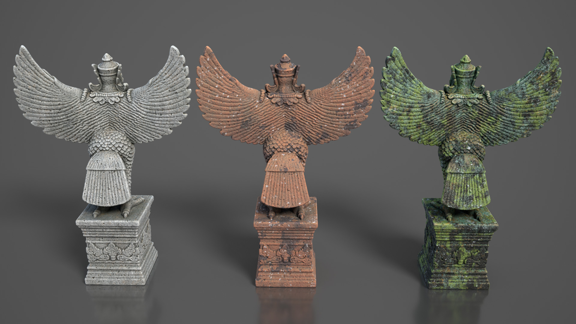 Ancient Khmer Statue24-250523 Low-poly 3D model_5