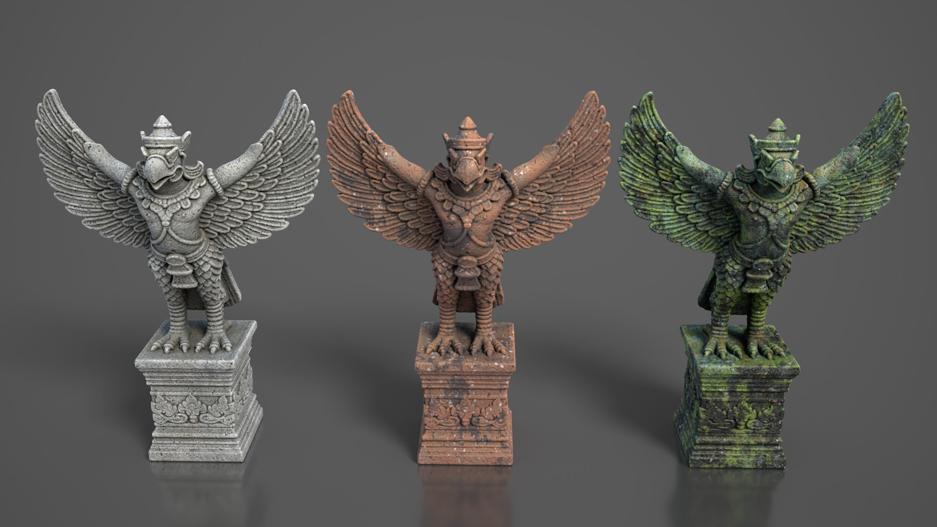 Ancient Khmer Statue24-250523 Low-poly 3D model_1