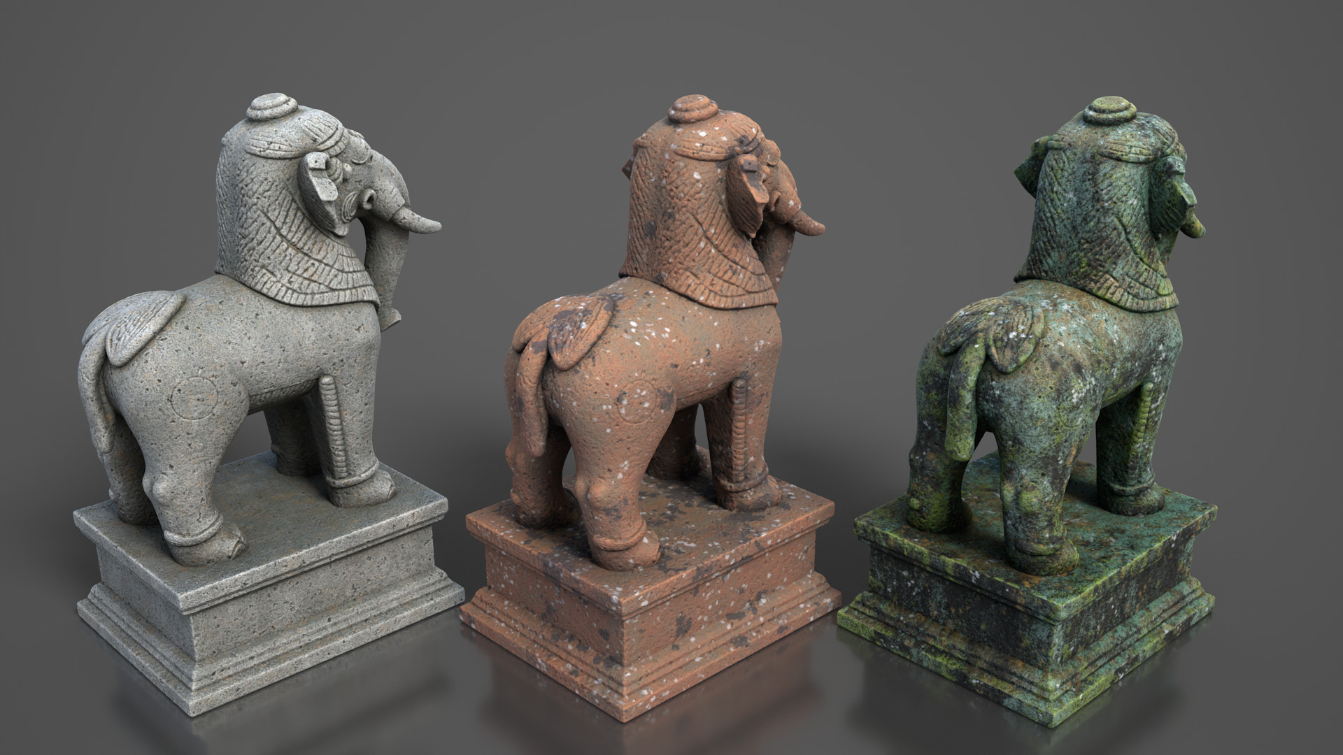 Ancient Khmer Statue25-250523 Low-poly 3D model_4