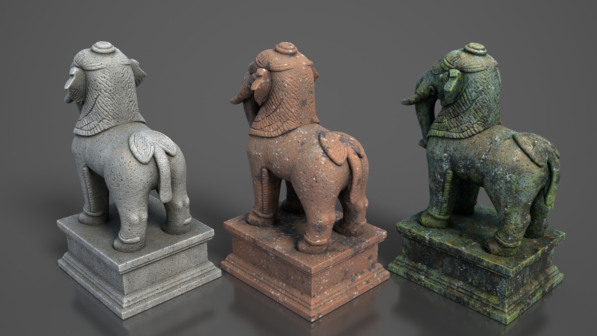 Ancient Khmer Statue25-250523 Low-poly 3D model_6
