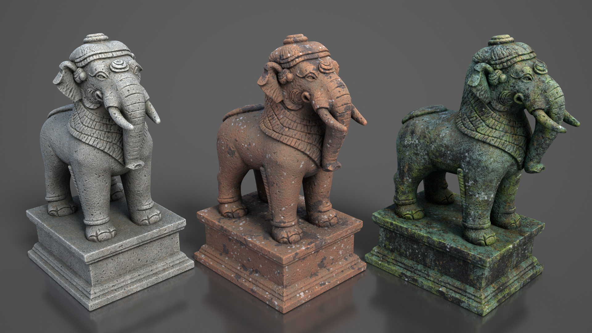 Ancient Khmer Statue25-250523 Low-poly 3D model_2