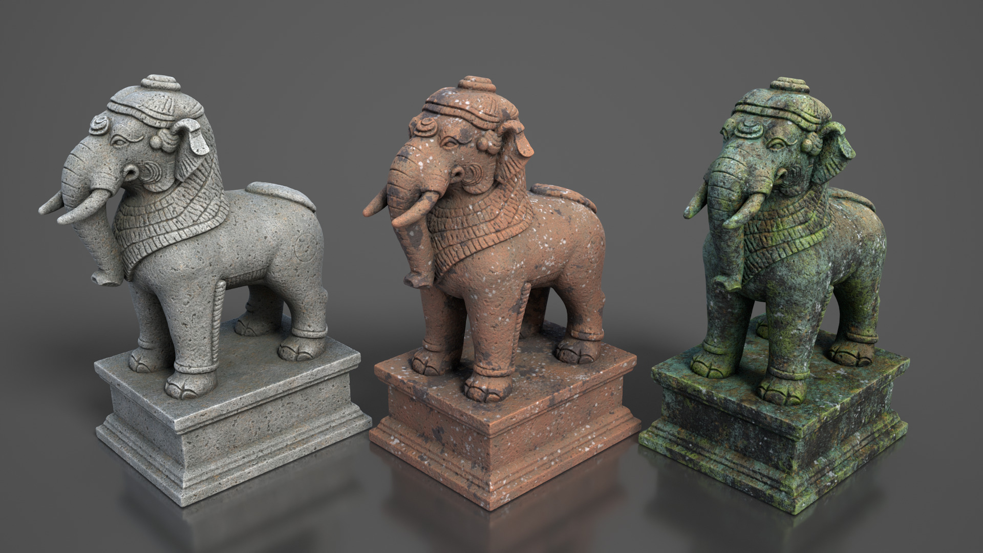 Ancient Khmer Statue25-250523 Low-poly 3D model_8