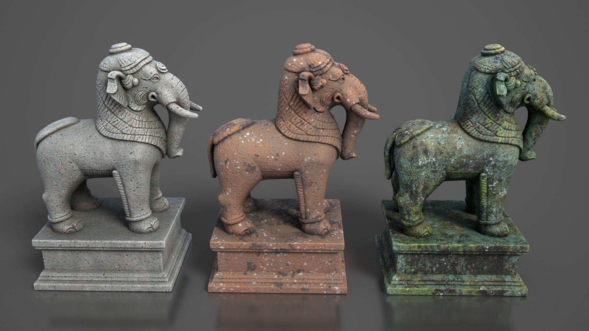 Ancient Khmer Statue25-250523 Low-poly 3D model_3