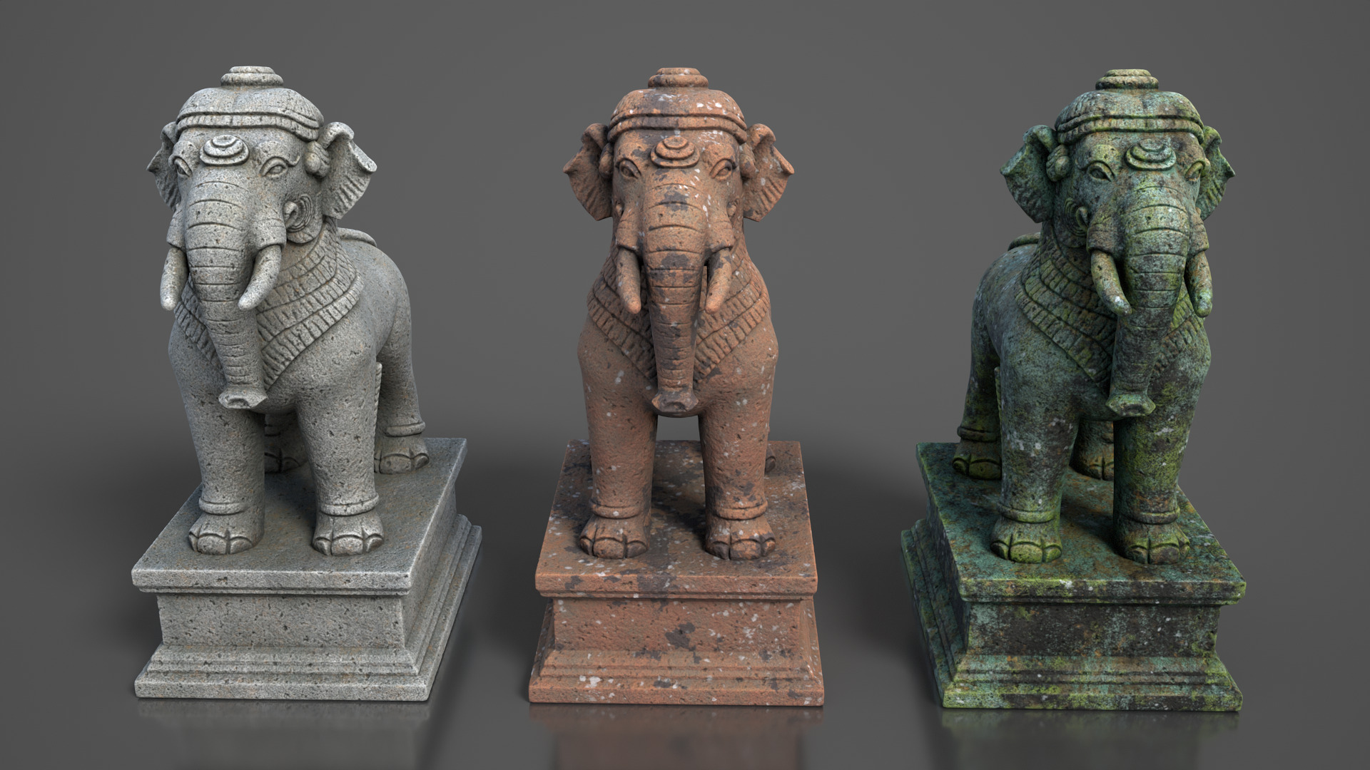 Ancient Khmer Statue25-250523 Low-poly 3D model_1