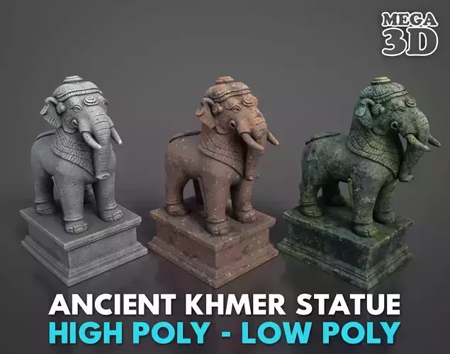 Ancient Khmer Statue25-250523