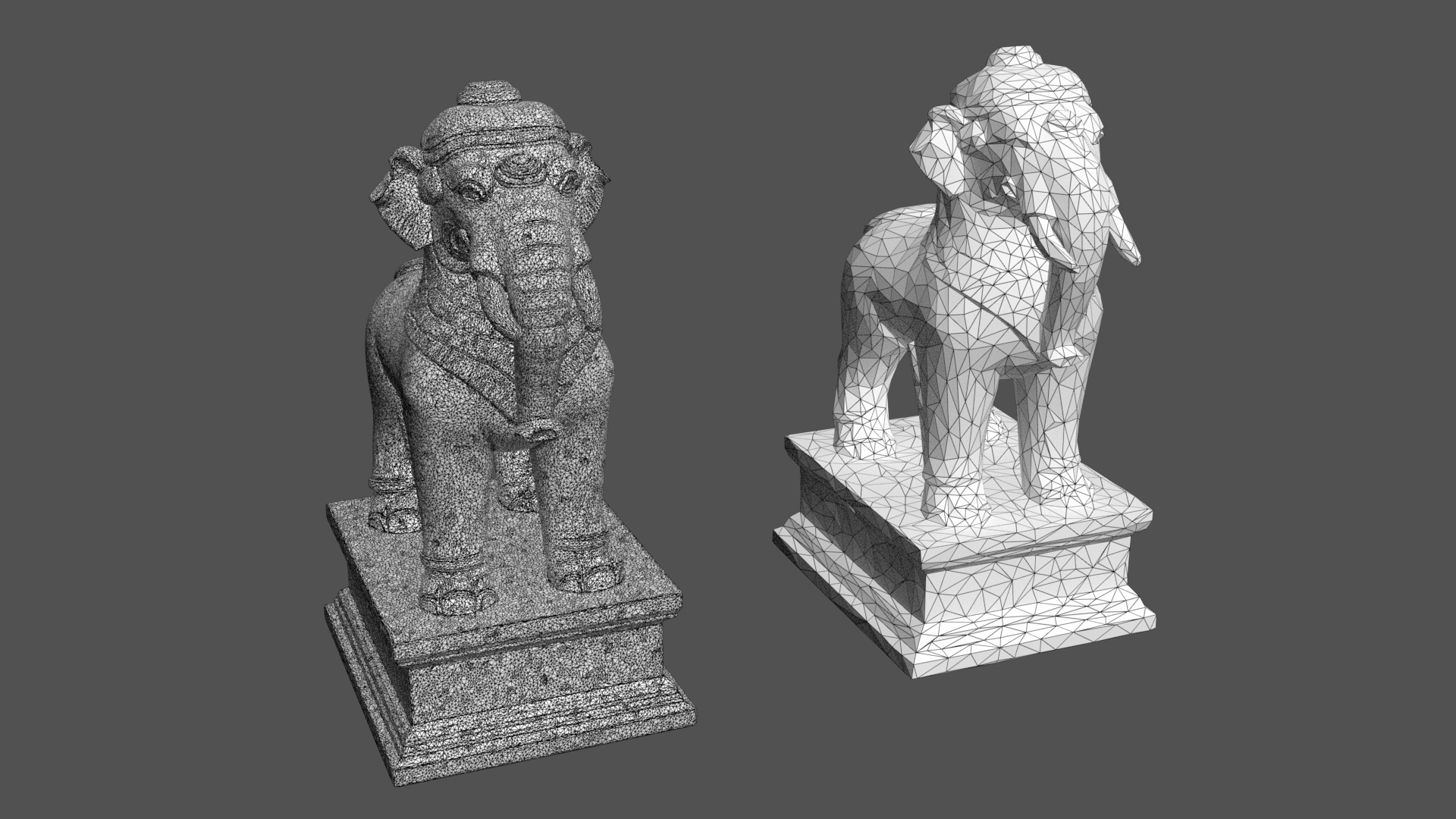 Ancient Khmer Statue25-250523 Low-poly 3D model_9