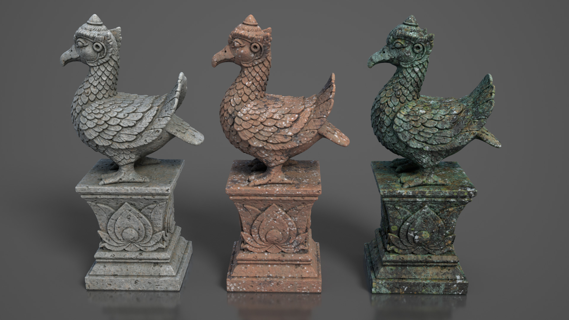 Ancient Khmer Statue26-250523 Low-poly 3D model_7